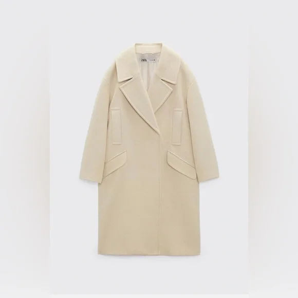 FIRM PRICE Zara cream coat - Picture 3 of 4